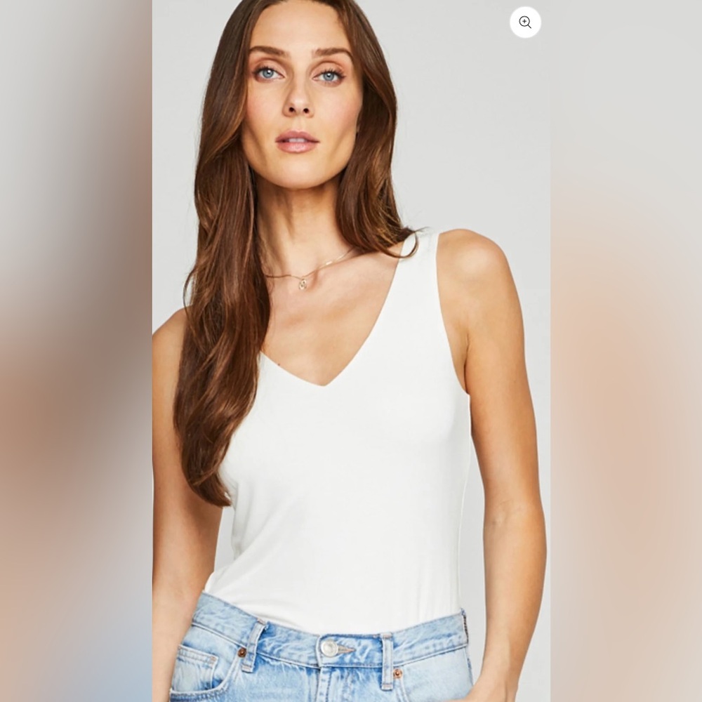GENTLE FAWN - NWOT - Starling V-Neck Tank in White - size XL